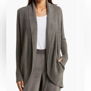 Barefoot Dreams CozyChic Lite Circle Cardigan in Black